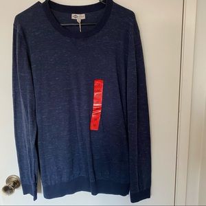Lee Cooper navy heather crewneck pullover for men in medium size.